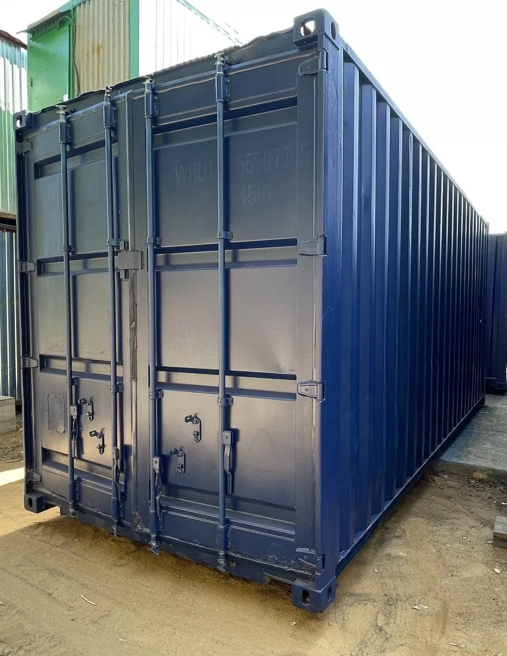 Продажа морского контейнера 20 футов – синий, свежеокрашенный, бу. 2